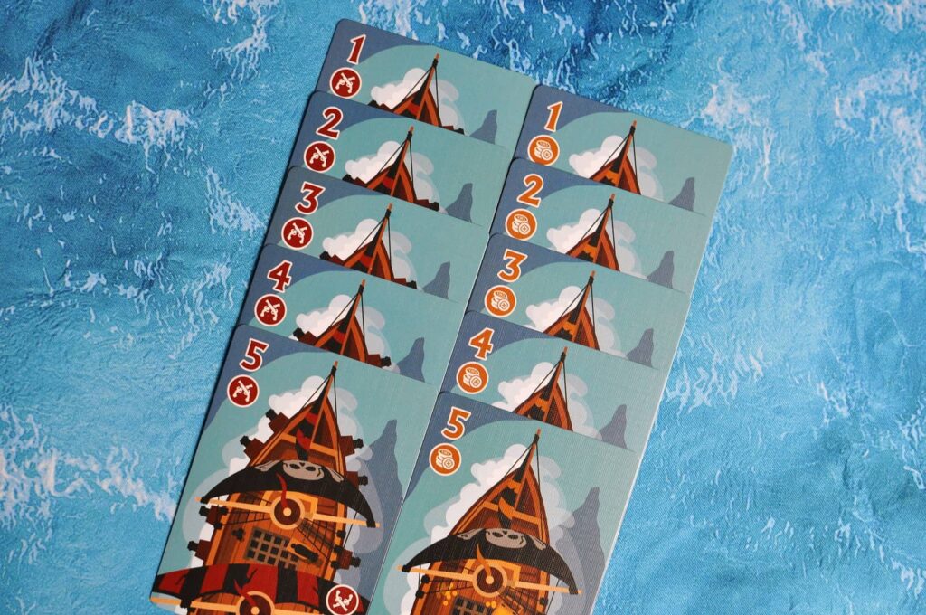 Piráti Peníze nebo život - karta zbraně a pokladu