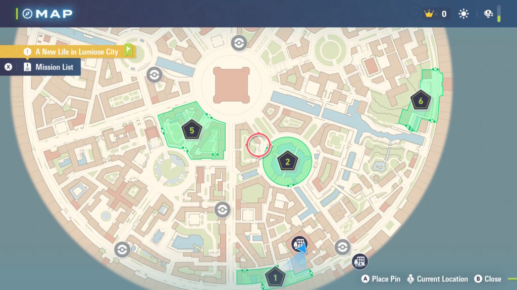 Pokémon Legends Z-A - mapa