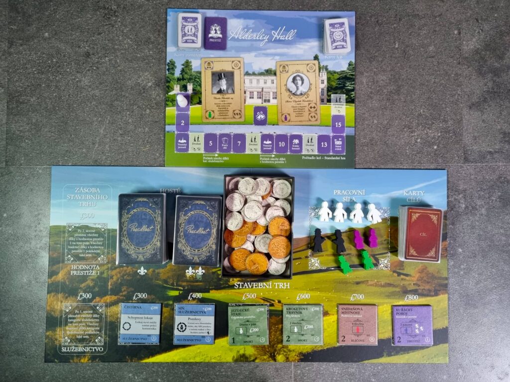 Posedlost - příprava herní desky pro dva hráče