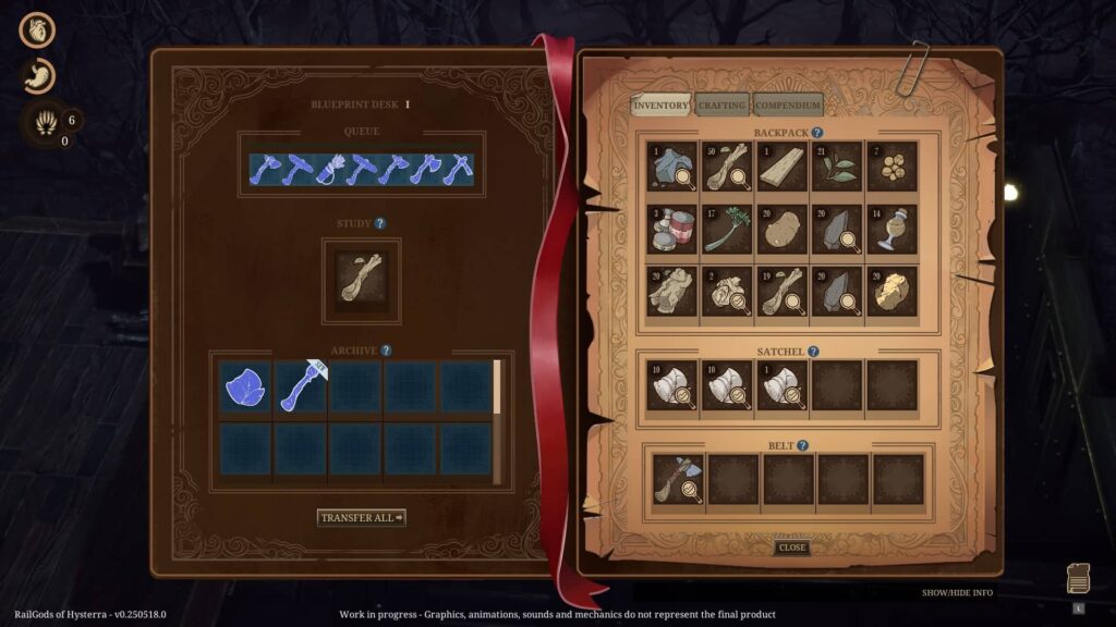 RailGods of Hysterra - crafting