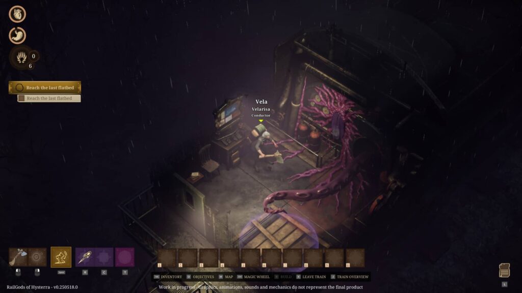 RailGods of Hysterra - krmení vlaku