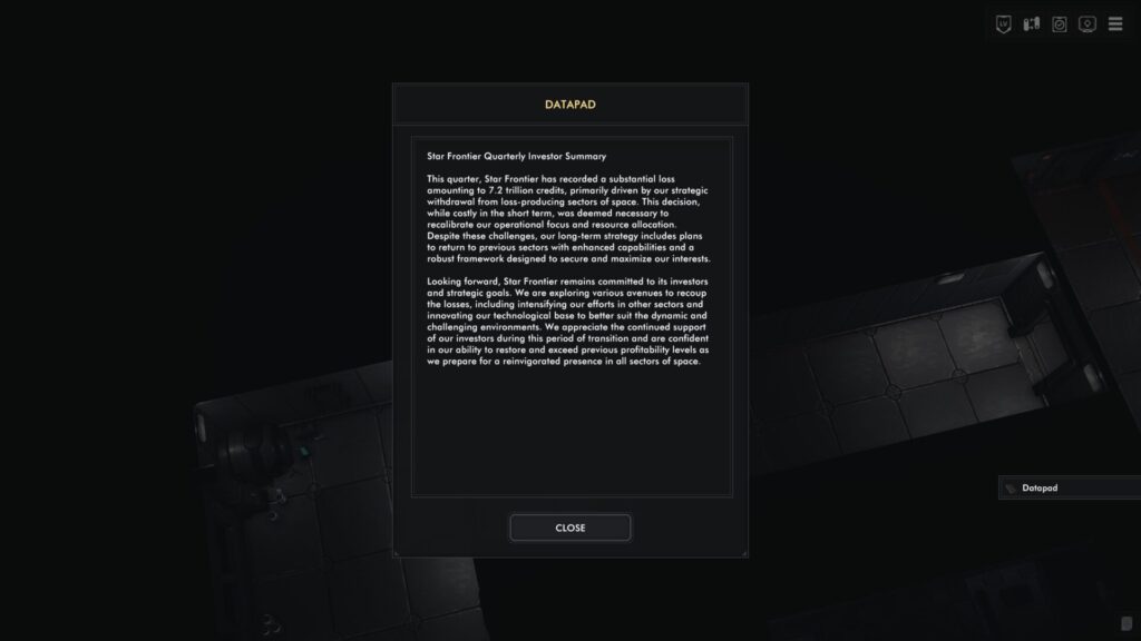 Sector Unknown datapad