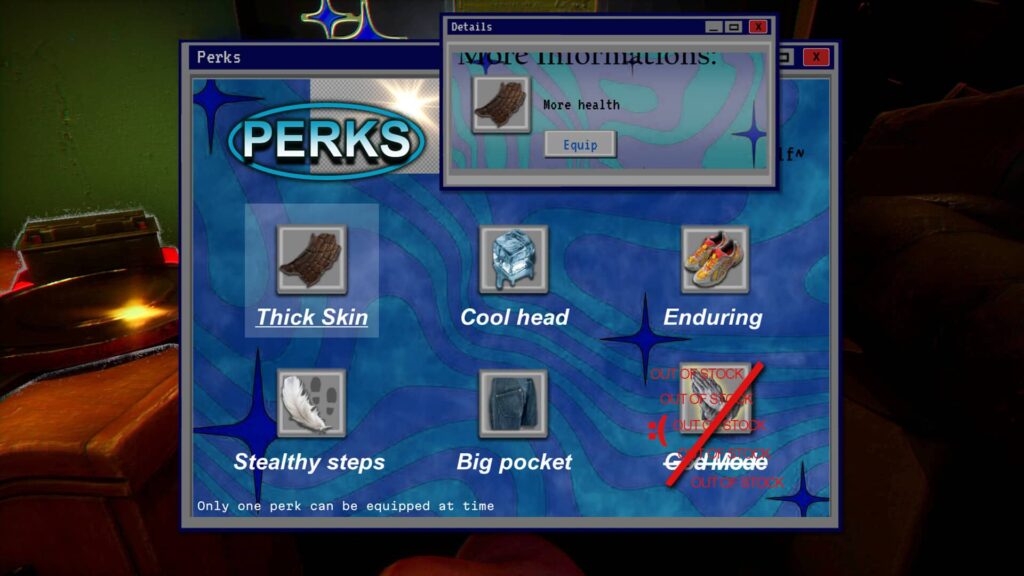 Storebound - vylepšení postavy