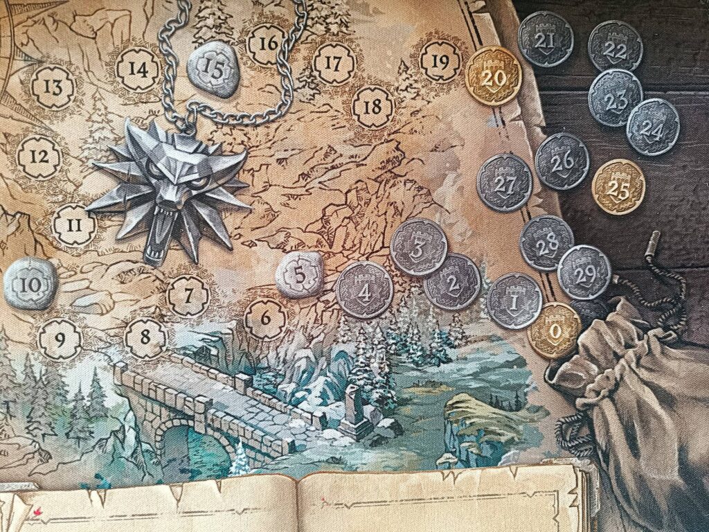 Zaklínač Cesta osudu - stupnice vítězných bodů