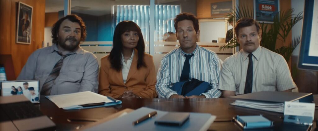 Anakonda - Doug, Claire, Griff a Kenny při žádosti o půjčku