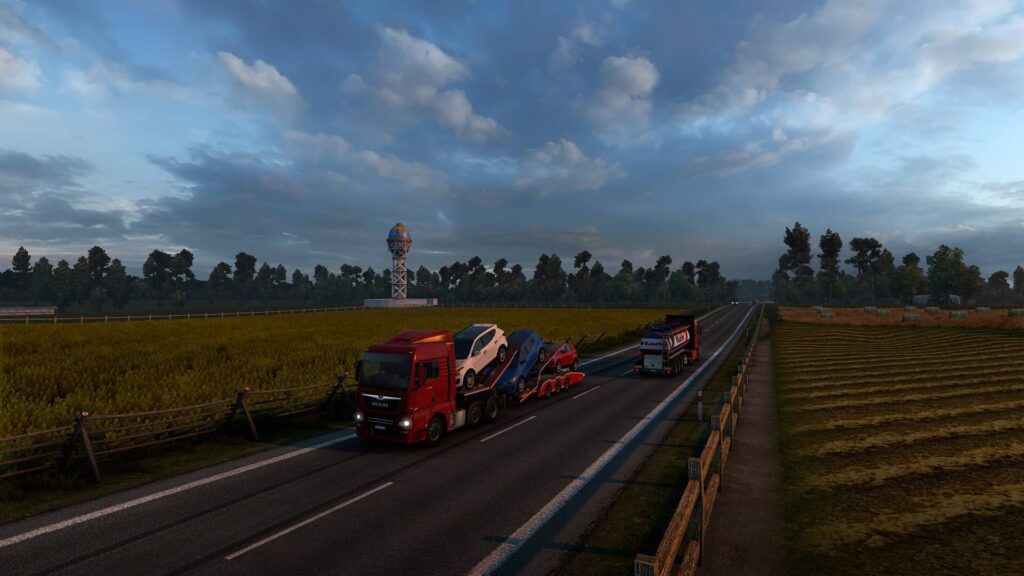 ETS2 Going East! - při západu slunce