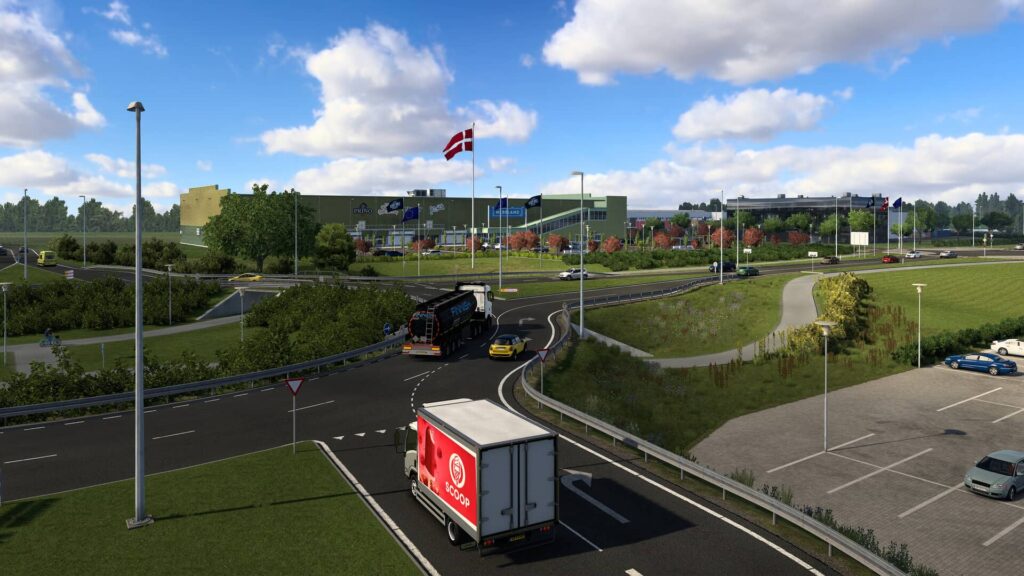 ETS2 Scandinavia - kruhový objezd