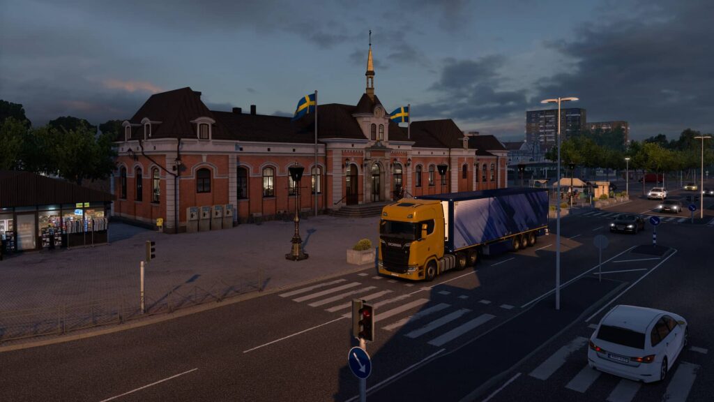 ETS2 Scandinavia - švédské vlajky