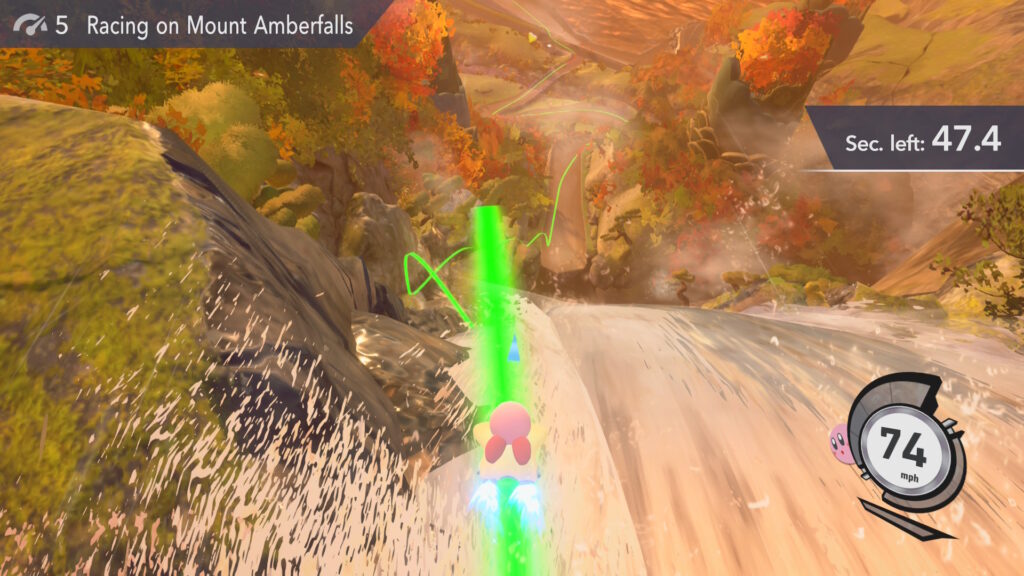Kirby Air Riders - jízda po vodopádu