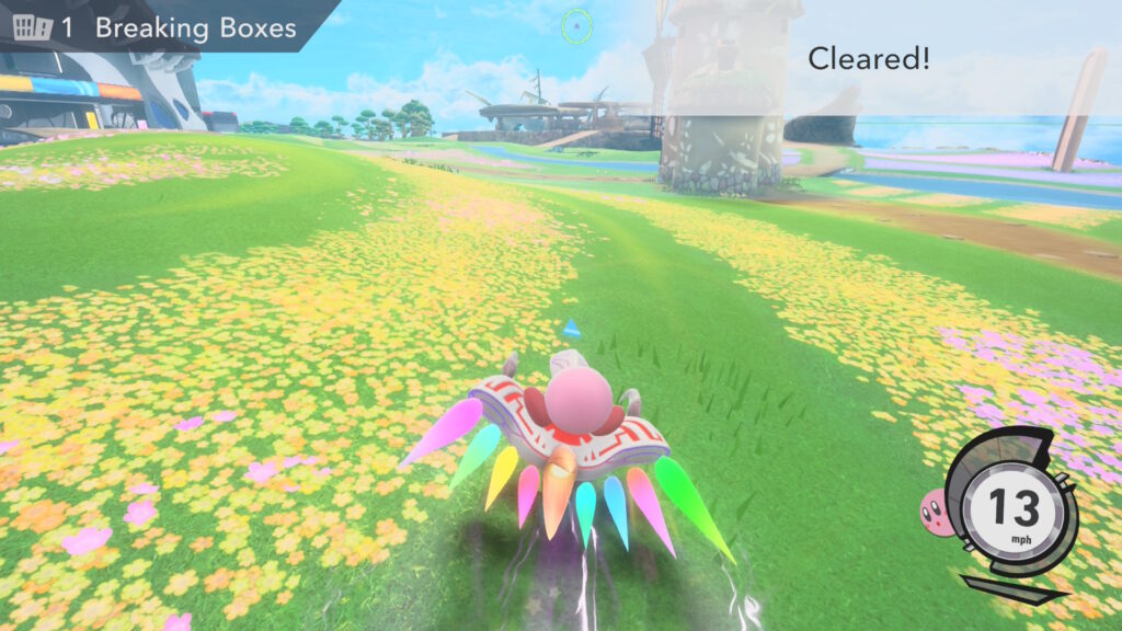 Kirby Air Riders - rozbíjení kostek