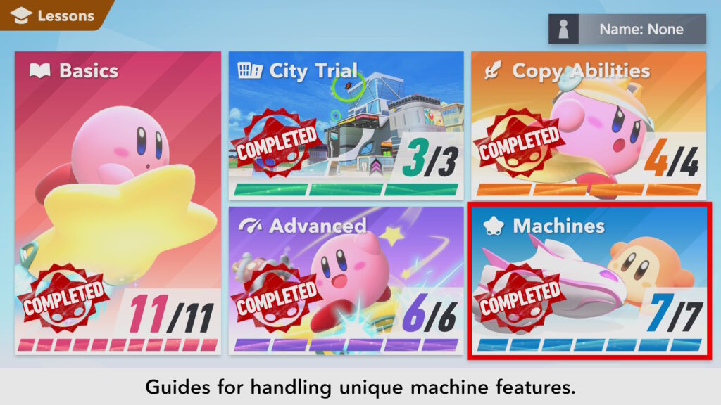 Kirby Air Riders - výuka