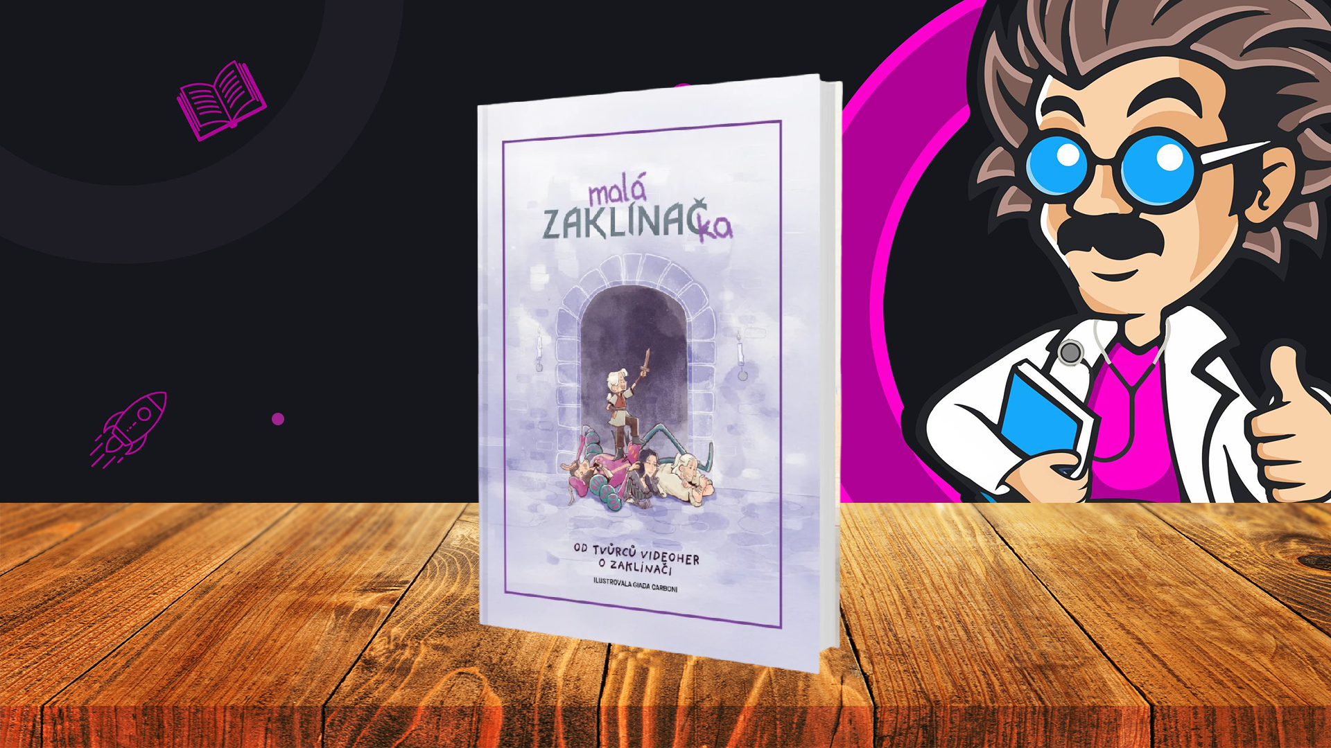 Malá Zaklínačka - úvodka alternativní obálka