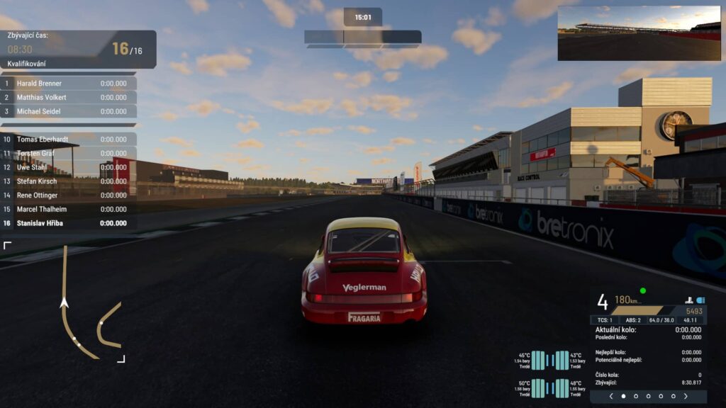 Project Motor Racing - západ slunce