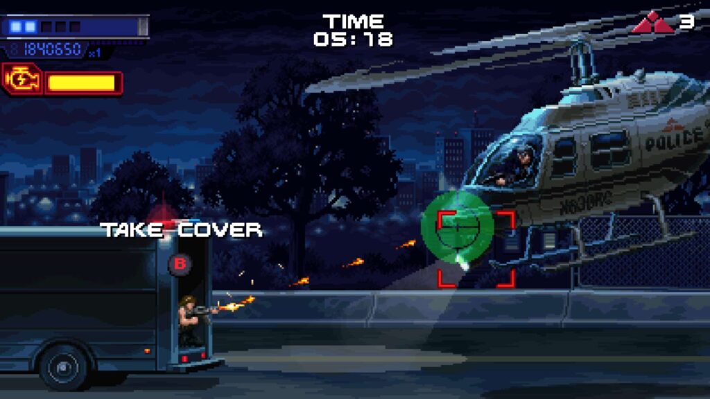 Terminator 2D: NO FATE - slavná scéna s vrtulníkem