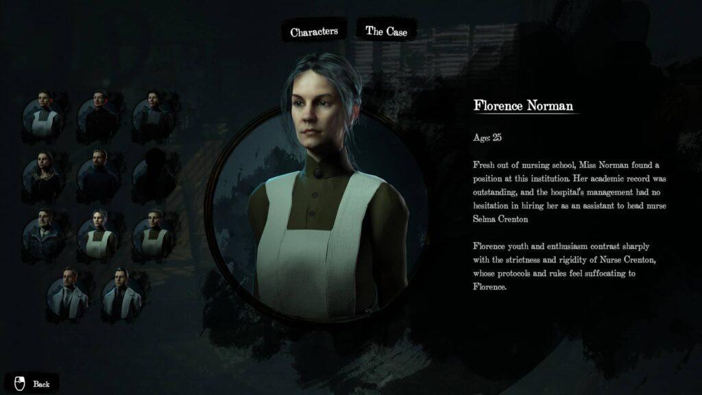 The Last Case of John Morley - postavy v případu