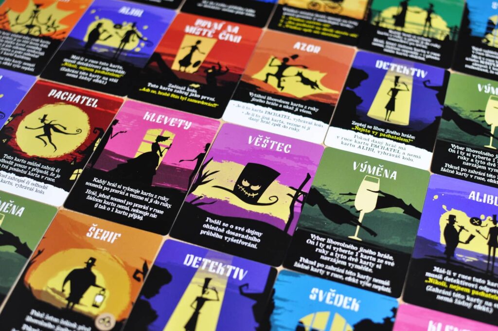 Vražda v Sídle Stínů - ukázka karet 2