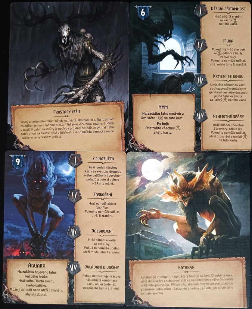 Zaklínač Cesta osudu - rozšíření Legendární nestvůry - karty nestvůr