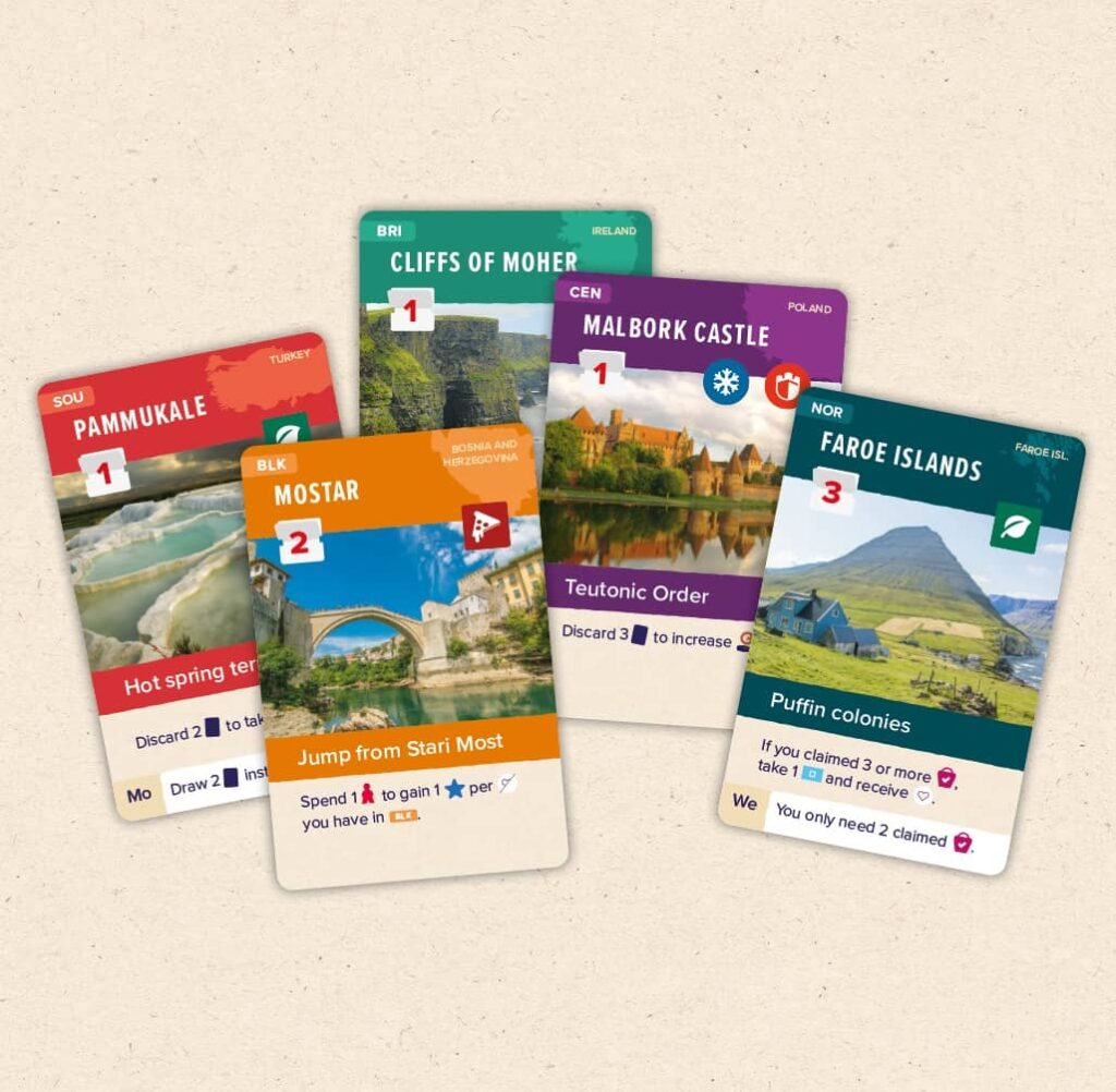 Abroad - ukázka karet