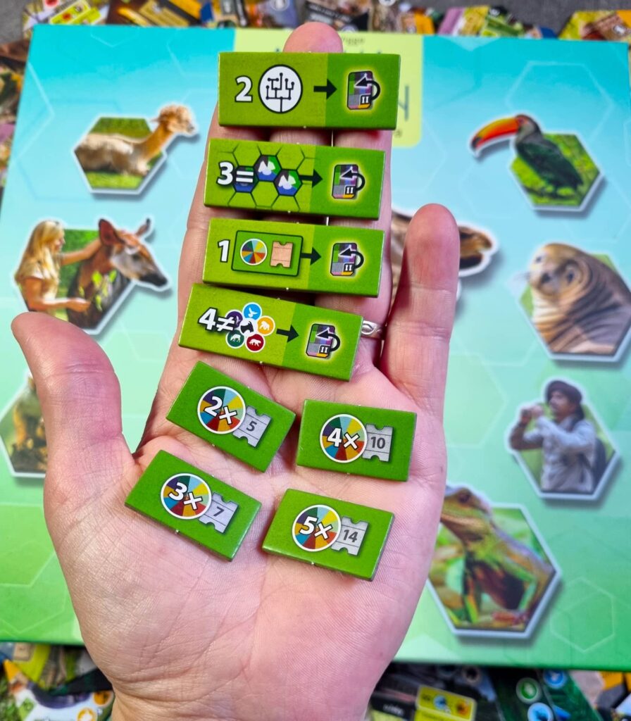 Archa Eden - destičky vylepšení a milníků