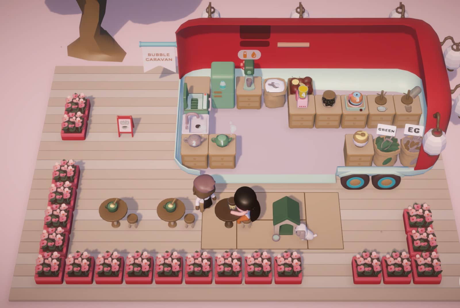 Coffee Caravan - červený karavan