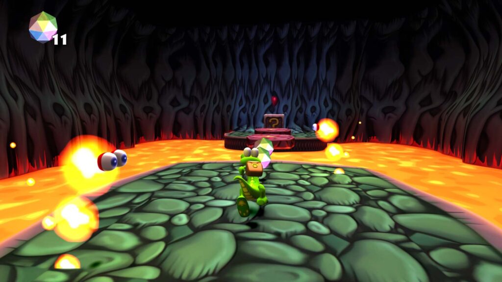 Croc: Legend of the Gobbos - oči v lávě