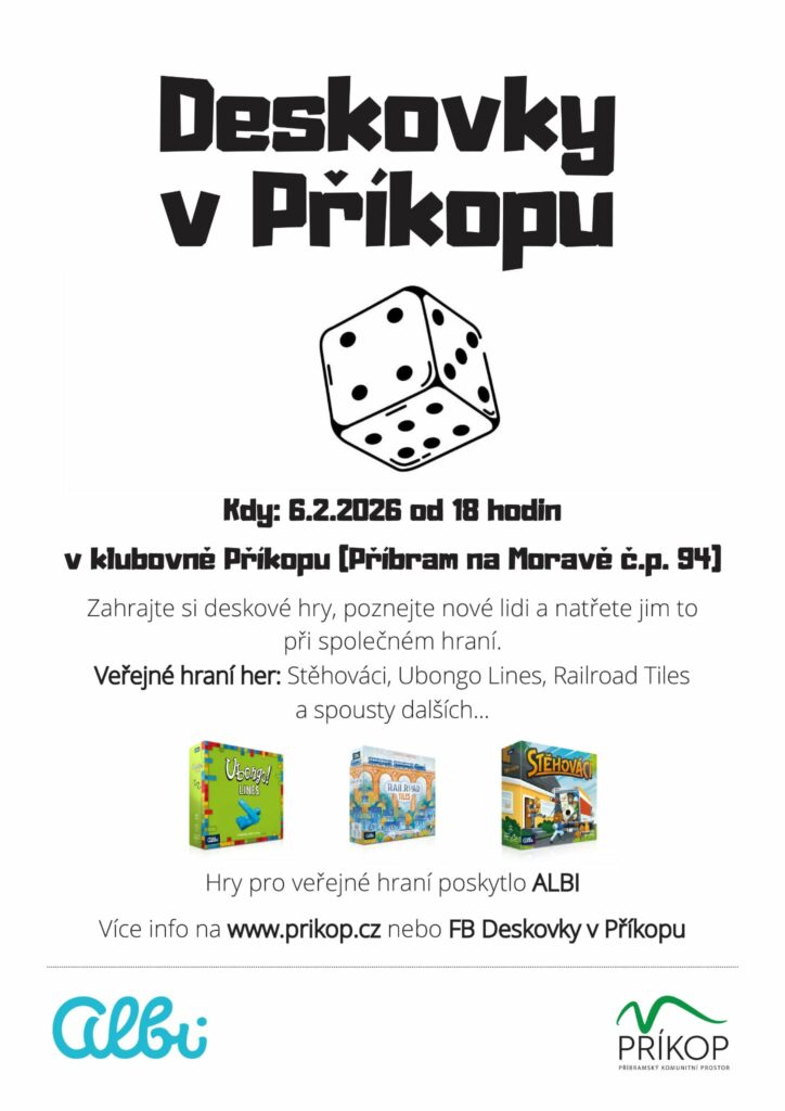 Deskovky v Příkopu - únor 2026
