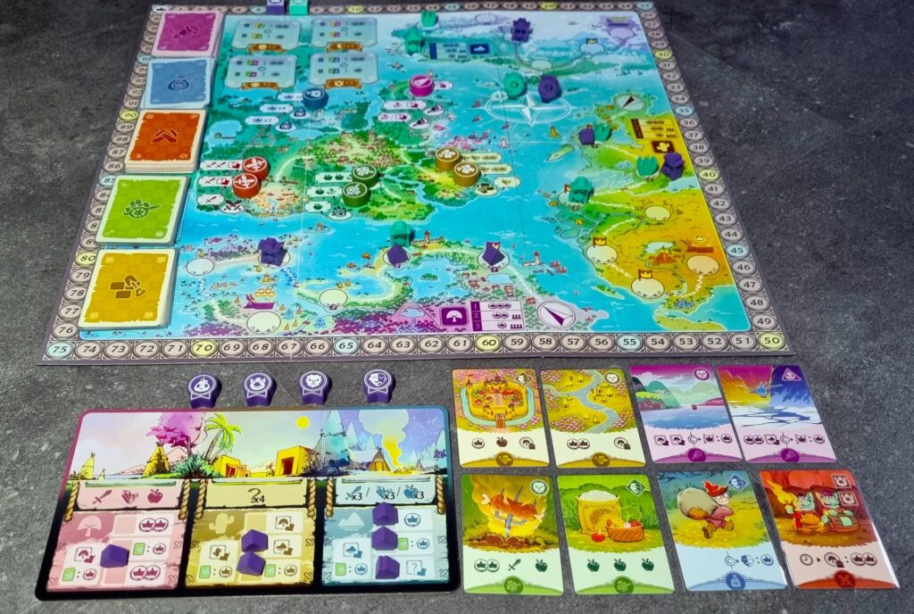 Dobrodruzi Navorie - průběh hry deska hráče