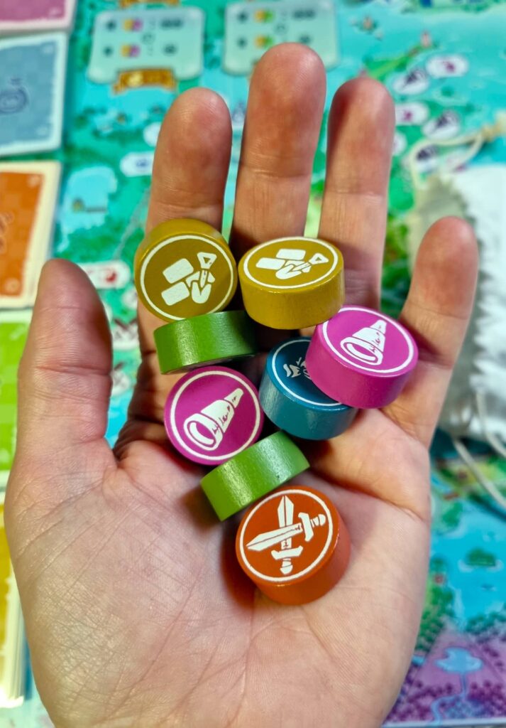 Dobrodruzi Navorie - žetony akcí