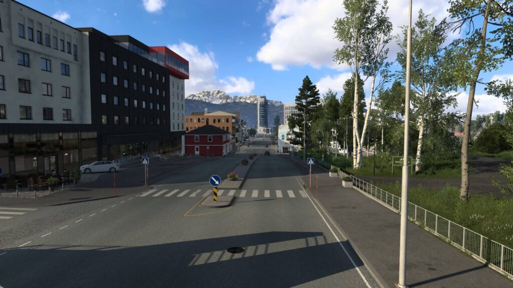 ETS2 Nordic Horizons - typické severské město