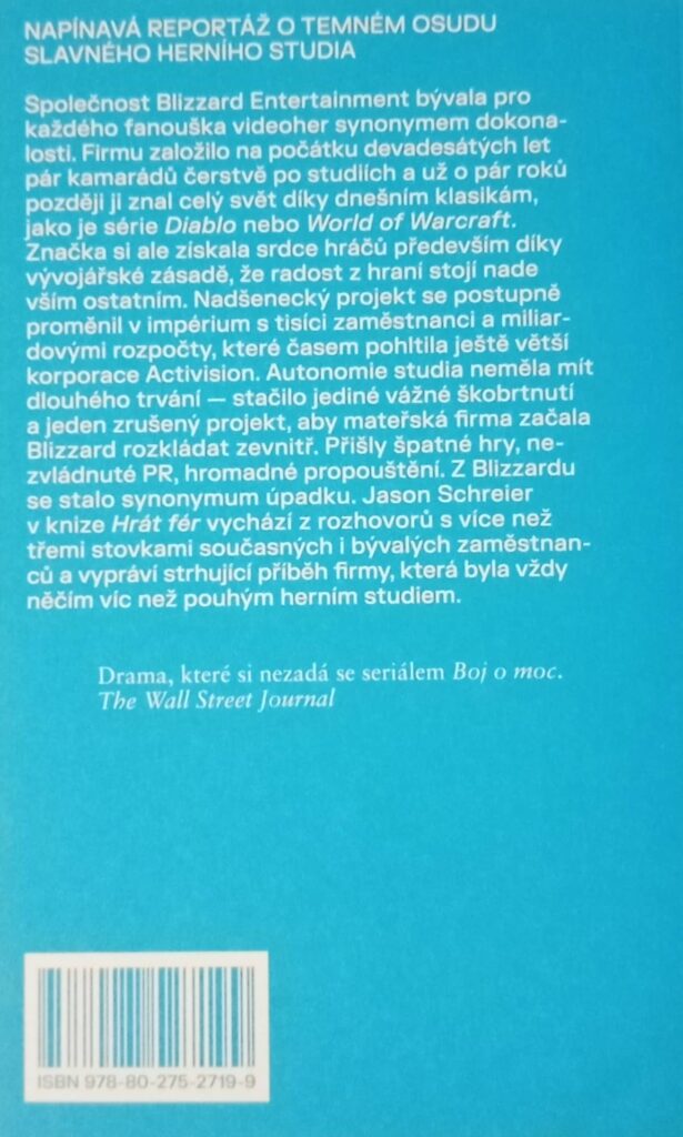 Hrát fér - zadní strana