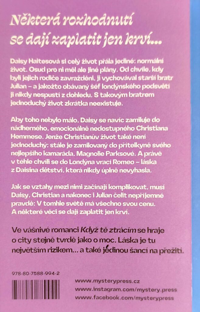 Když tě ztrácím zadní strana