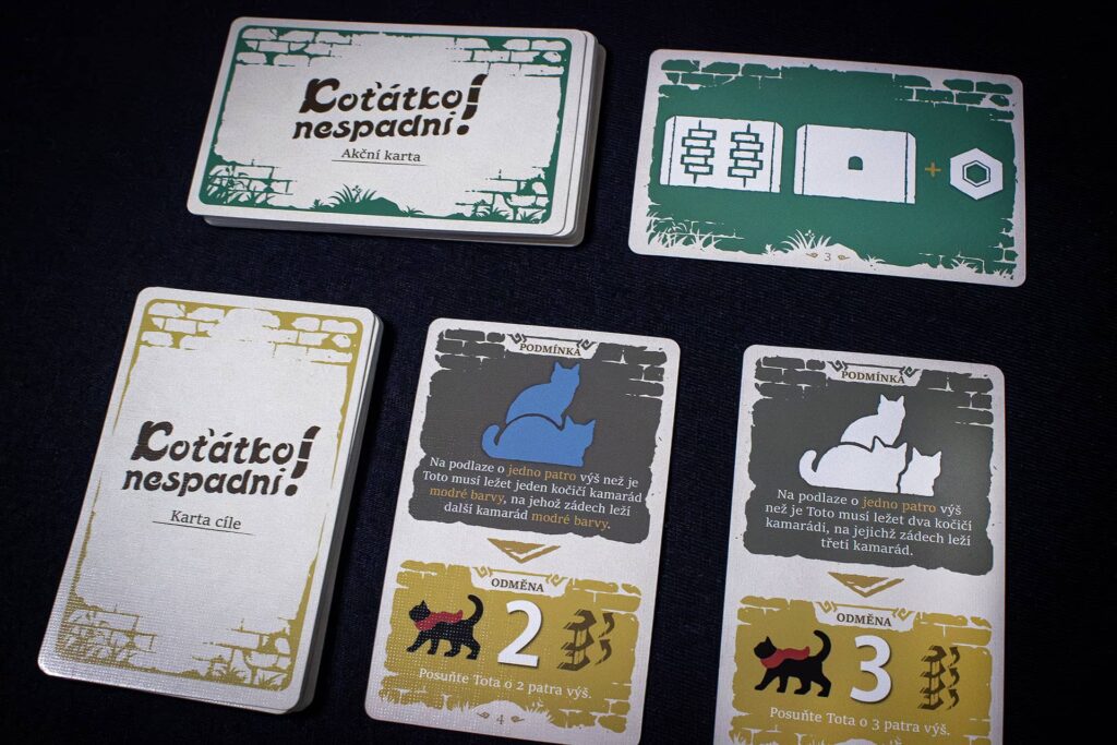 Koťátko, nespadni - karty