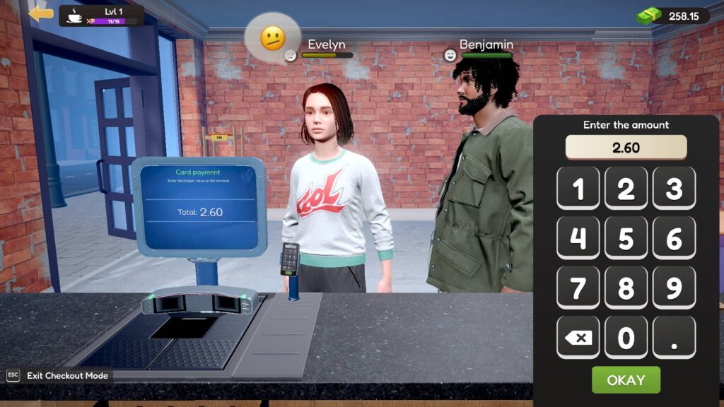 My Café Manager Simulator - platba kartou