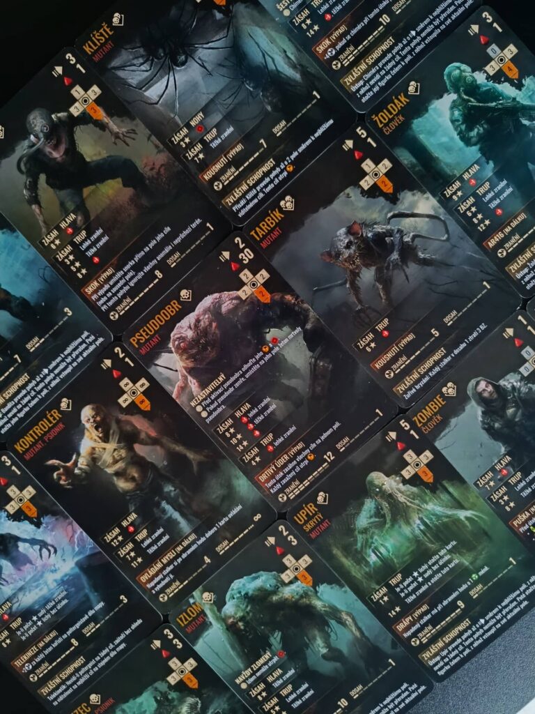 Stalker Desková hra - nepřátelé