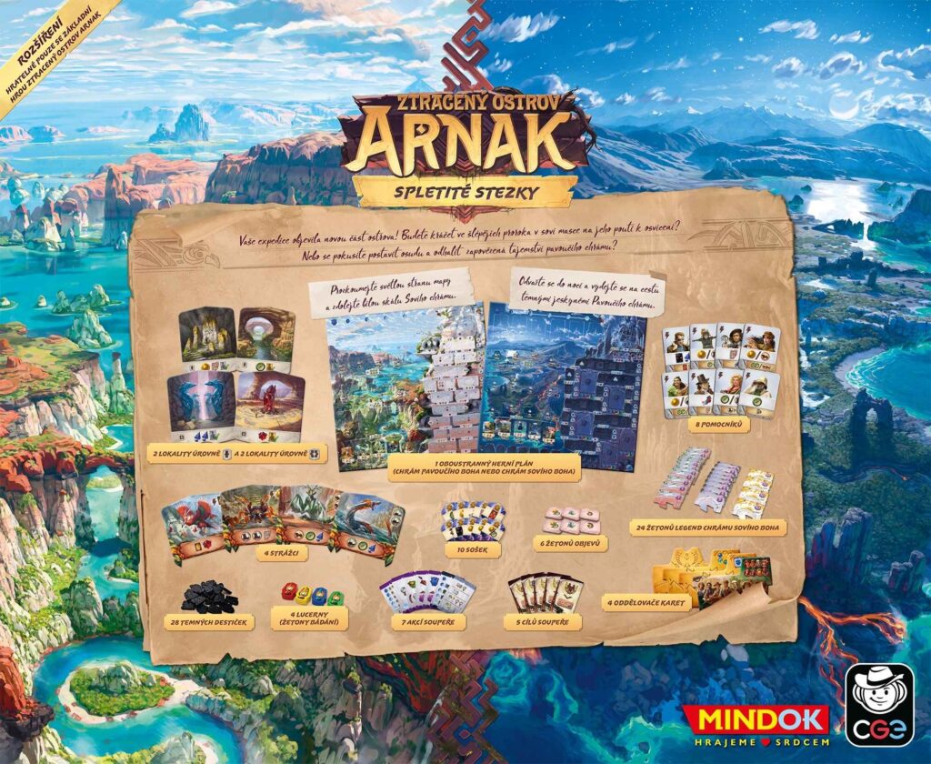 Ztracený ostrov Arnak Spletité stezky obsah krabice