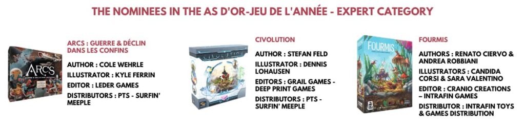 As d'O - nominovaní na expertní hru roku