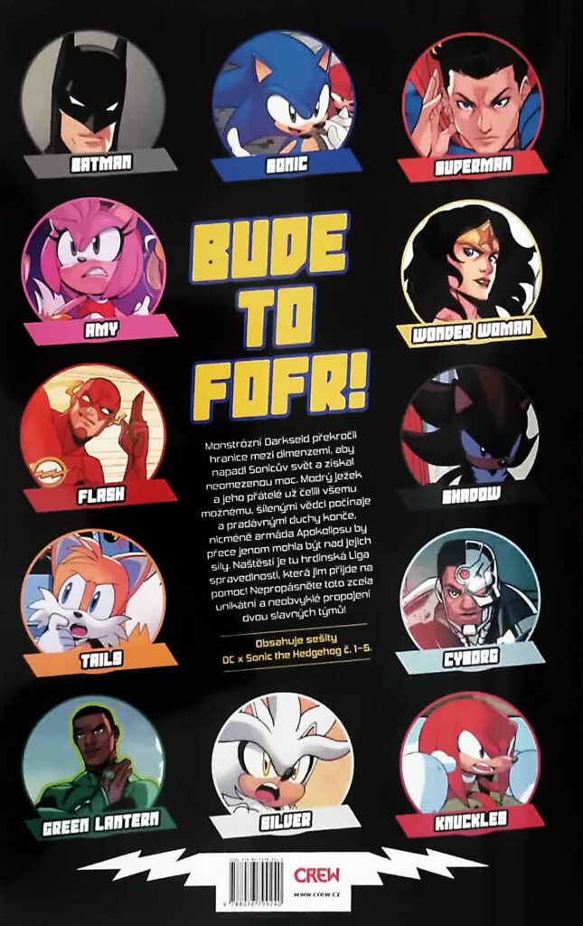 DC x Sonic the Hedgehog - zadní strana
