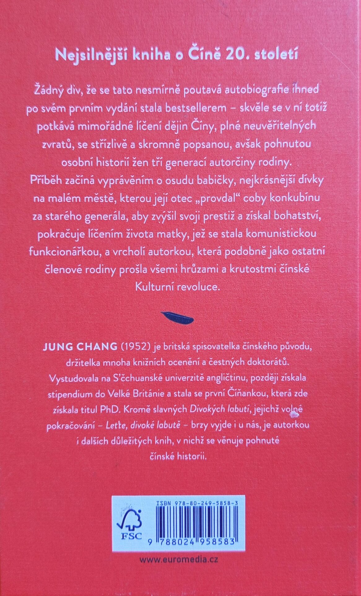 Divoké labutě - zadní obálka