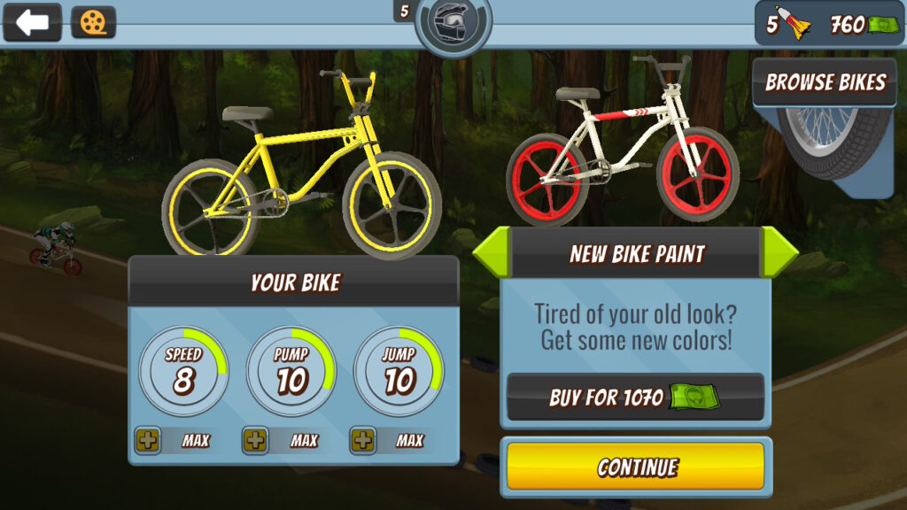 Mad Skills BMX 2 - nákup nového kola