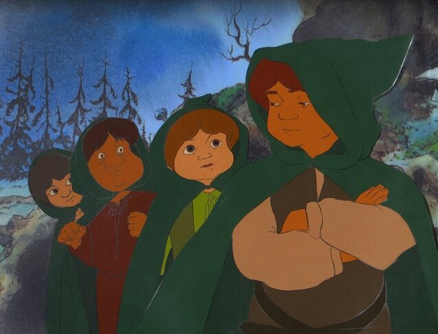 Pán prstenů 1978 - Pipin, Sam, Smíšek a Frodo