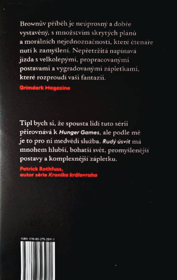 Rudý úsvit zadní strana