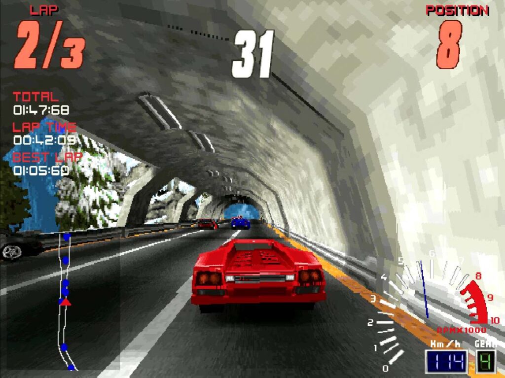 Screamer - v horském tunelu