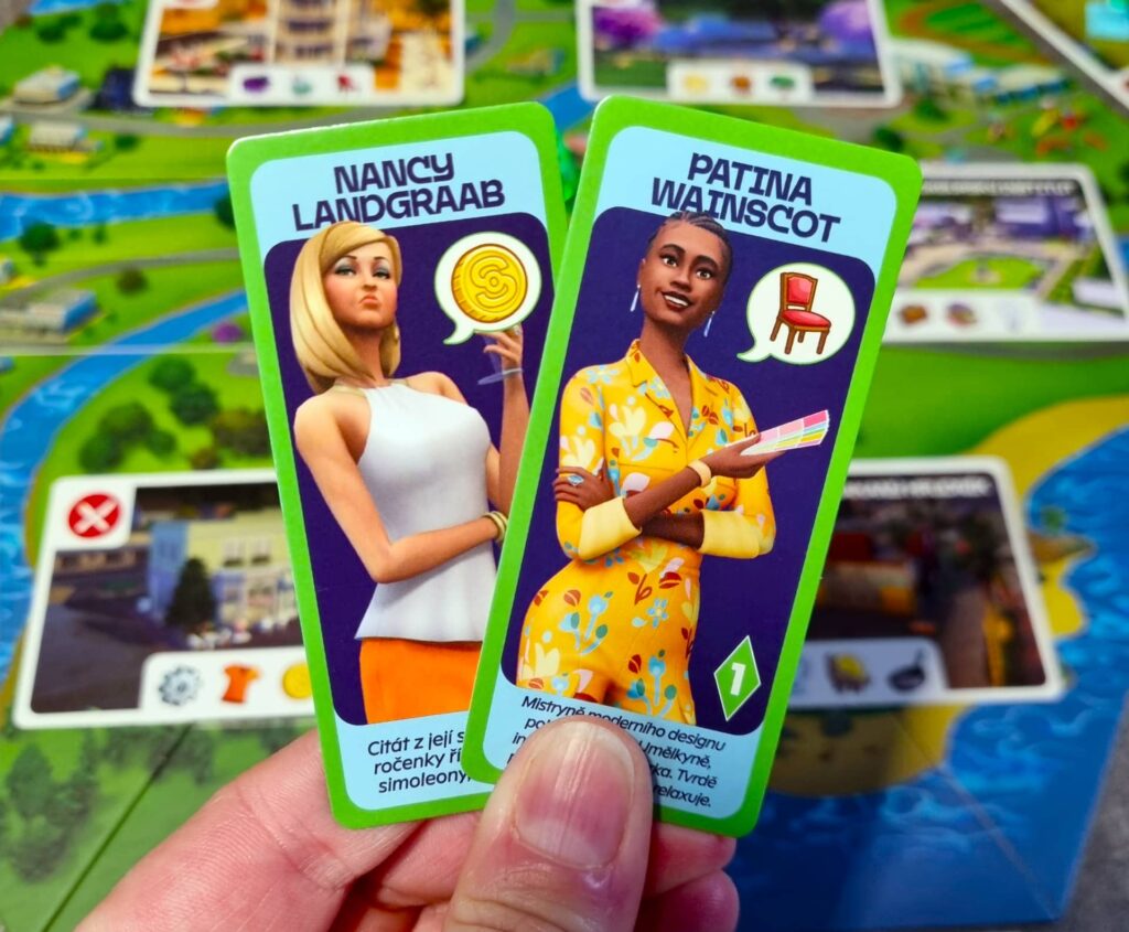 The Sims Desková hra - karty ikonických Simíků
