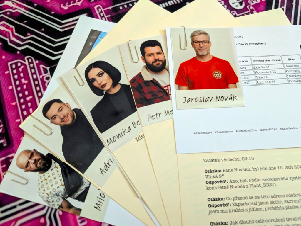 Deadfluence #Akce Reakce - pětice podezřelých