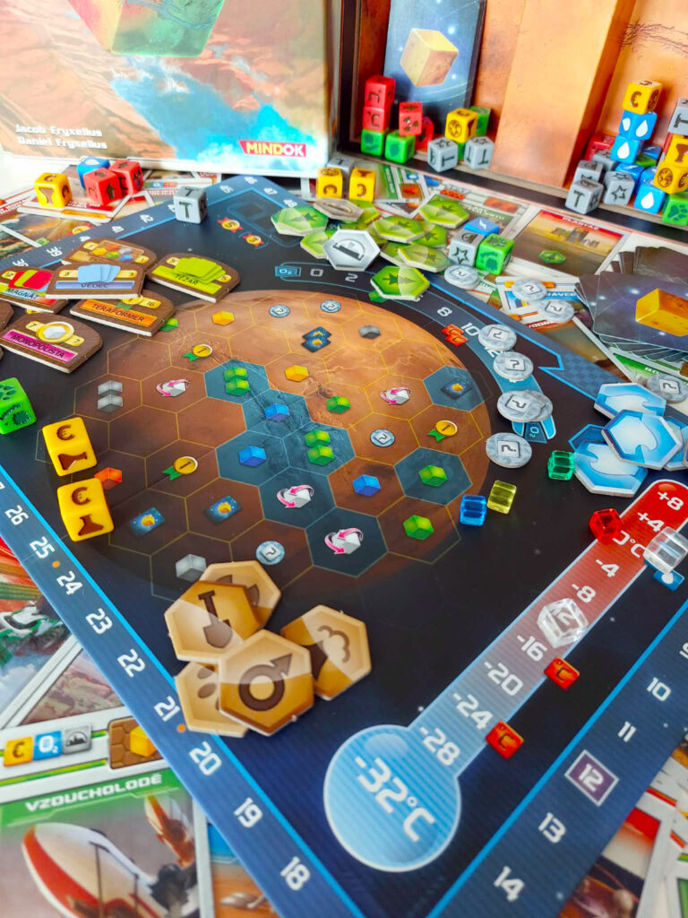 Mars Teraformace – Kostková hra - hromada komponentů