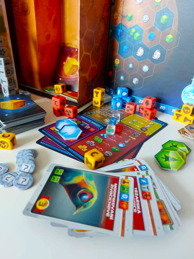 Mars Teraformace – Kostková hra -komponentů je dost