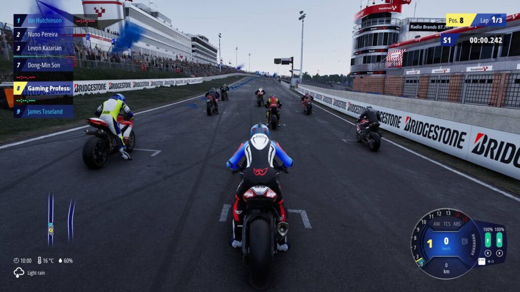 RIDE 6 - startovací rošt