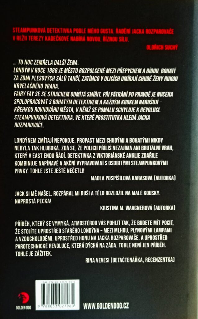 Rudý podzim Lov na Jacka Rozparovače - zadní strana