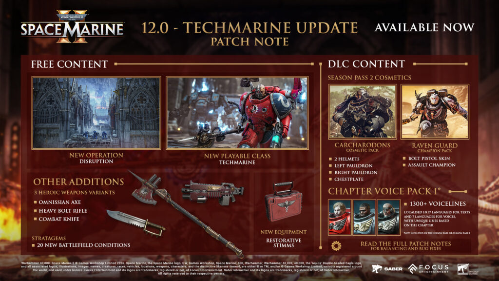 Space Marine 2 -Techmarine update