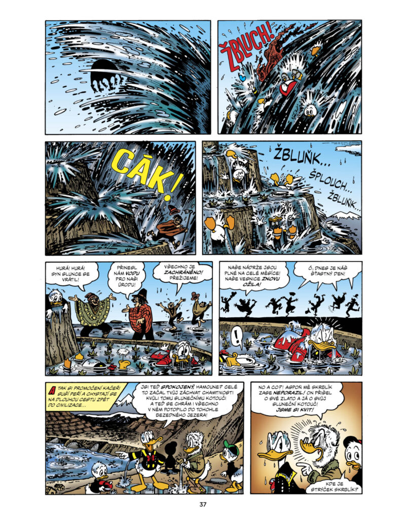 Strýček Skrblík a kačer Donald Syn slunce